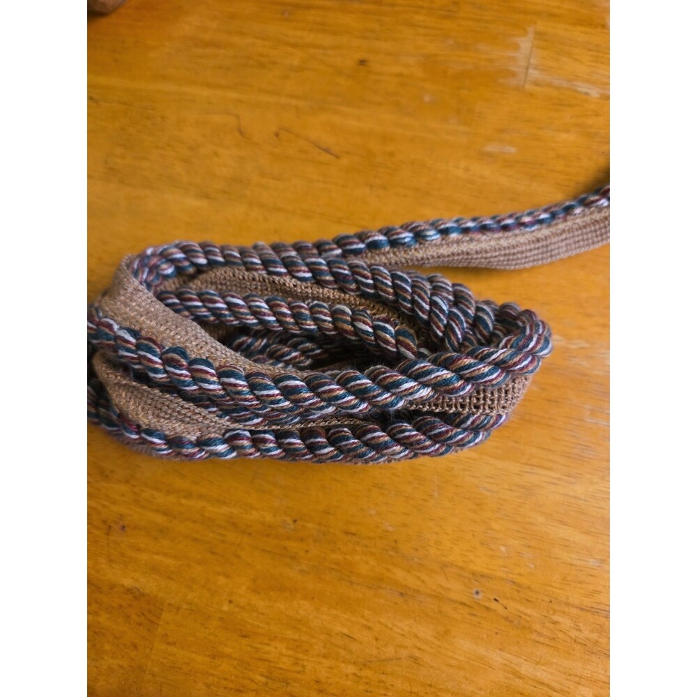 2 1/4 Yards Multicolor Brown Rope Uphostery Trim